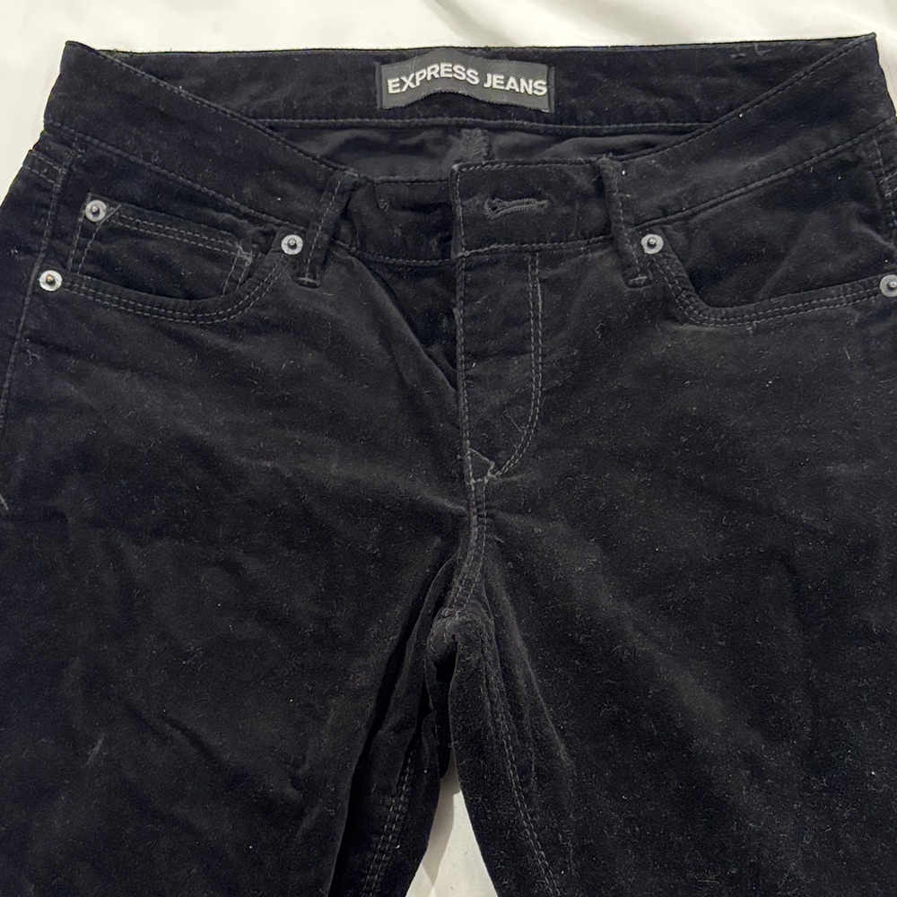 Express Classic Black Velvet Pants